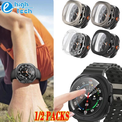 E-HIGHTECH Hard PC Case Screen Protector Full Coverage For Samsung Galaxy Watch Ultra 47mm