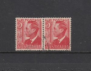 1951 KGVI 3dRed SG 235 “WEAK ENTRY TO BOTTOM TABLET” BW 251d ($20) in FU pair. - Picture 1 of 2