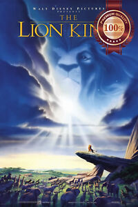 THE LION KING BLUE 1994 CARTOON ORIGINAL CINEMA MOVIE PRINT PREMIUM POSTER