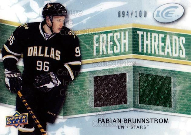 2008-09 UD Ice Fresh Threads Parallel #FTFB Fabian Brunnstrom - Image 1 of 1