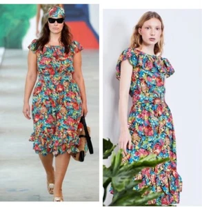 Michael Kors Collection - 1975 $ Ashley's Runway Aquatic Sealife Seidenkleid 6-8 - Bild 1 von 20