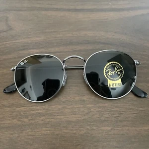 Ray-Ban RB3447 029 Round Metal Classic Green G-15 Lenses Gunmetal Frame 50mm - Picture 1 of 8