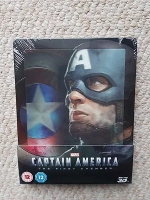 MARVEL: CAPTAIN AMERICA - THE FIRST AVENGER (2015 UK Lenticular 3D Steelbook NEW - Image 1 of 4