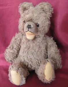 1930s ANTIQUE GLASS EYES CHILD TOY DOLL TEDDY BEAR w/SOUND MECHANISM - Picture 1 of 7