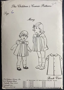 The Children's Corner MARY Pleats Pattern Sz(6) NEW UNCUT FF VINTAGE OOP ©1980 - Picture 1 of 2