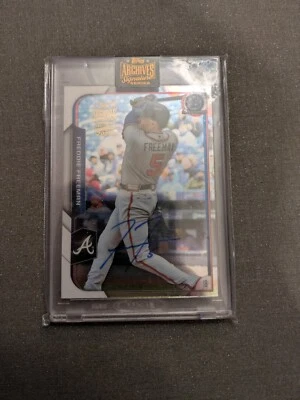 2021 Topps Archives Signature Series Bowman Chrome Freddie Freeman Auto 1/1 - Image 1 of 4