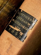 1855 Obras Do Sul Antebellum RICHMOND VIRGINIA O Racismo Negro Escravos Da Confederação