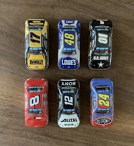 COLLECTIBLE, SEALED SET OF 6 NASCAR PEPPERMINT TINS, #24, #48, #8, #01, #12, #17 - Picture 1 of 5