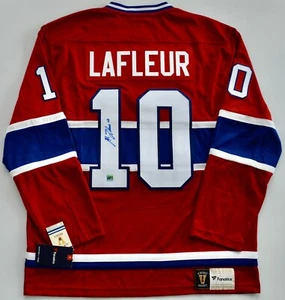 AUTOGRAPHED DPISPORTS GUY LAFLEUR MONTREAL CANADIENS FANATICS VINTAGE JERSEY - Picture 1 of 2