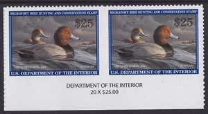US RW89 Migratory Birds Redhead Duck $25 footer pair MNH 2022-2023 - Picture 1 of 1