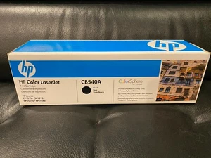 NEW HP Laser Jet CB540A 125A Black Toner Cartridge Factory Sealed - Picture 1 of 2