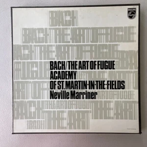 JS Bach - The Art Of Fugue 2 x LP Box Set Neville Marriner - Picture 1 of 6