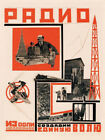  Radio USSR Poster Political Propaganda Soviet - Print Picture A3 Frame