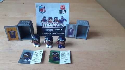 TEENYMATES 2020 NFL Lamar Jackson lot of 3 GOLD, SILVER, regular with lockers Cover
