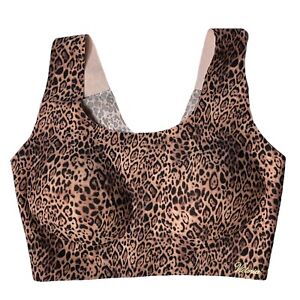 Victoria's Secret XS-M Heavenly Soft Crop Top Brami Bra Stretch Leopard Print