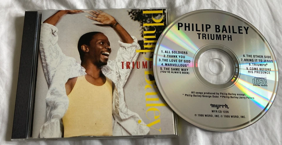 Philip Bailey ( Earth Wind & Fire ) 1986 CD album Triumph Myrrh Foto 1 de 1