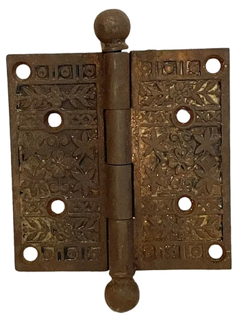 Antique 4 X 4” Cast Iron Eastlake Door Hinge Cover