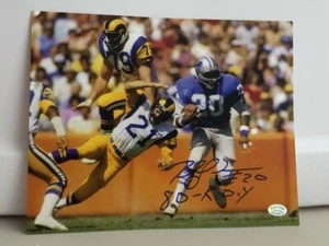 BILLY SIMS SIGNED AUTOGRAPHED 8"X10" PHOTO DETROIT LIONS with COA NEW - Picture 1 of 2