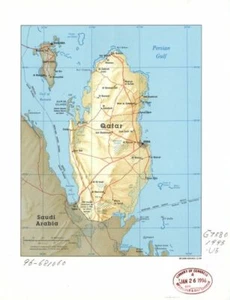 18" x 24" 1995 Map Qatar - Picture 1 of 1