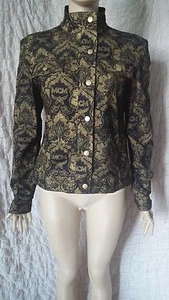 MCM coated gold and black logo printed jacket size 38 - Picture 1 of 12