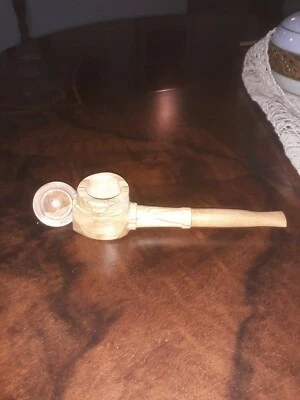 PIPA ARTIGIANALE IN LEGNO DI ULIVO CON COPERCHIO COLLEZIONE FUMATORI - Immagine 1 di 4