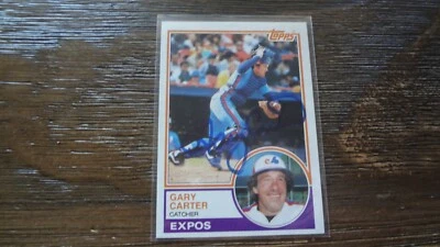 1983 TOPPS GARY CARTER  AUTOGRAPHED BASEBALL CARD - Image 1 of 3