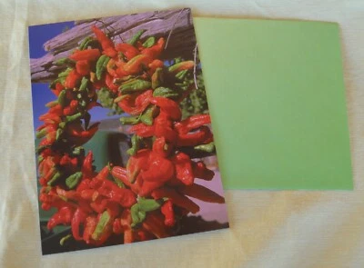 Leanin' Tree Thank You Note Card w Envelope Southwest Red & Green Chili Peppers - Image 1 of 4