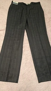 Louis Raphael Braggi Dress Pants Mens 38x34 Charcoal Gray Straight Leg Designer  - Picture 1 of 7