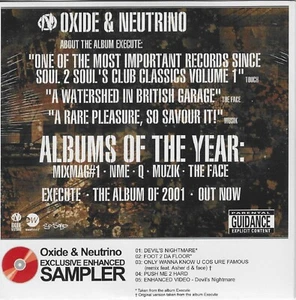 OXIDE & NEUTRINO - EXCLUSIVE ENHANCED SAMPLER - MIRROR PROMO MUSIC CD - Imagen 1 de 2