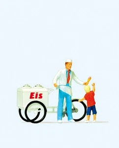 Preiser 28126 Gauge H0 seling  Ice-cream  1:87 - Picture 1 of 1