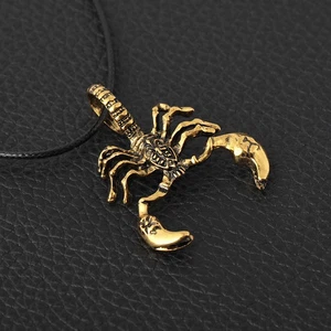 Vintage Fashion Gothic Hip Hop Robe Scorpion Necklace Pendant Jewelry for Men - Picture 1 of 17