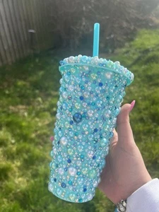 24oz Blue Bling Cup - Picture 1 of 2