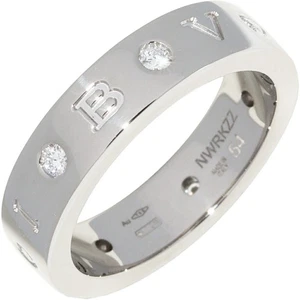 Bvlgari Roman Solver Ring Diamond 18 K White Gold Size(US) 6.75-7 0.20ct #01298 - Picture 1 of 5