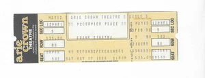 Frank Sinatra Unused Concert Ticket from 5/12/1984 - Picture 1 of 2