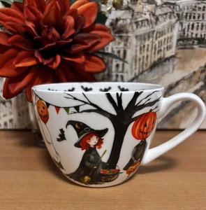 Taza China Hueso Portobello Halloween Truco o Trato Fantasma Bruja Vampiro Diablo - Imagen 1 de 14