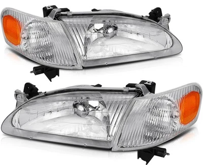 Conjunto de faros para Toyota Corolla 2000-1998 L+R reflector carcasa cromada Foto 1 de 4