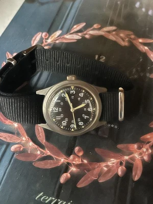 Benrus Ejército de Estados Unidos Emitido 1969 para Guerra de Vietnam Reloj Hombre, Reparado, Juego Hack Foto 1 de 4