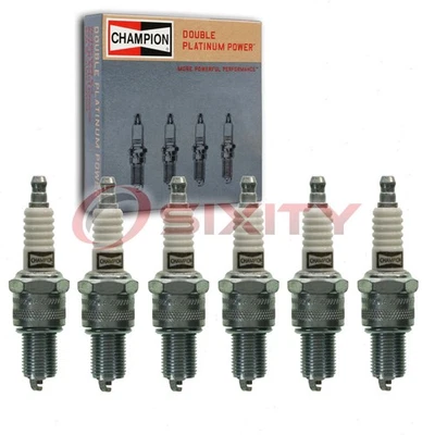 Velas de ignição Champion platina dupla 6 peças para 1967-1969 Chevrolet C20 jd - Imagem 1 de 4