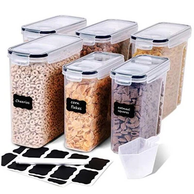 Juego de almacenamiento de contenedores de cereales - 6 piezas hermético grande almacenamiento de cereales secos  Foto 1 de 4