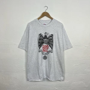 T-shirt Ernie Ball vintage anni 90 grigia punto singolo grafica XL uomo Hanes USA - Foto 1 di 4