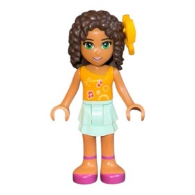 LEGO Friends Minifigure ANDREA frnd190 Music Notes Duet Bow From Set # 41309