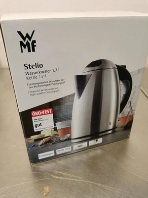 WMF Stelio Wasserkocher Edelstahl 1,7l, elektrischer Wasserkocher mit Kalkfilter - Bild 1 von 3