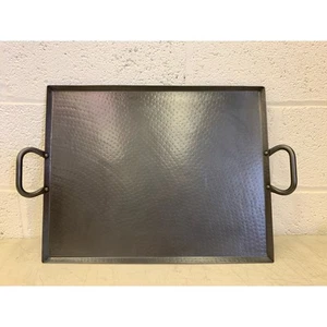 HEAVYDUTY METAL SERVING/OTTOMAN TRAY WITH HANDLES 19" x 15" - Picture 1 of 4