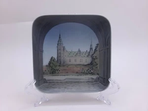Royal Copenhagen Denmark Kronvaerksporten Kronborg Square Plate - Picture 1 of 8