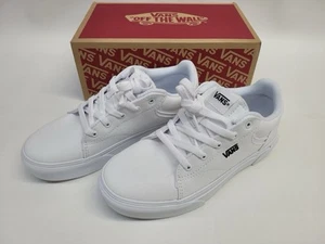 New VANS Seldan Platform Shoes White/Black Youth Size 4 / Women's 5.5 - Picture 1 of 11