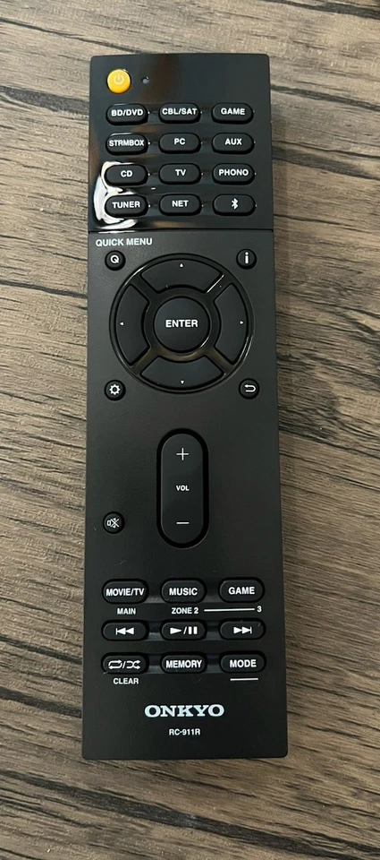 GENUINE ONKYO RC-911R RECEIVER REMOTE CONTROL HTS-7800 TX-NR555 NR575 TX-RZ820