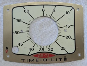 VTG Darkroom Timer Time-O-Lite GR-72 Face Plate Only In Excellent Use Condition - Picture 1 of 1