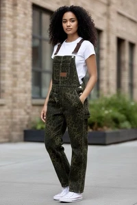 Tuta a sacco utility stampa animalier leopardata moda mainstream Warp & Weft Med - Foto 1 di 7