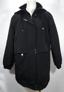 Vintage Fleet Street Women's Black Removable Hood Insulated Coat Size Small - Picture 1 of 24