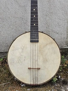 Vintage Banjo Ukulele 'Banjolele' Signed by Eddie Peabody 1937 - Picture 1 of 15
